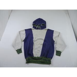 Seagrams 7 Crown Purple Gray Color Block Hoodie Sz XL-2XL? 90s